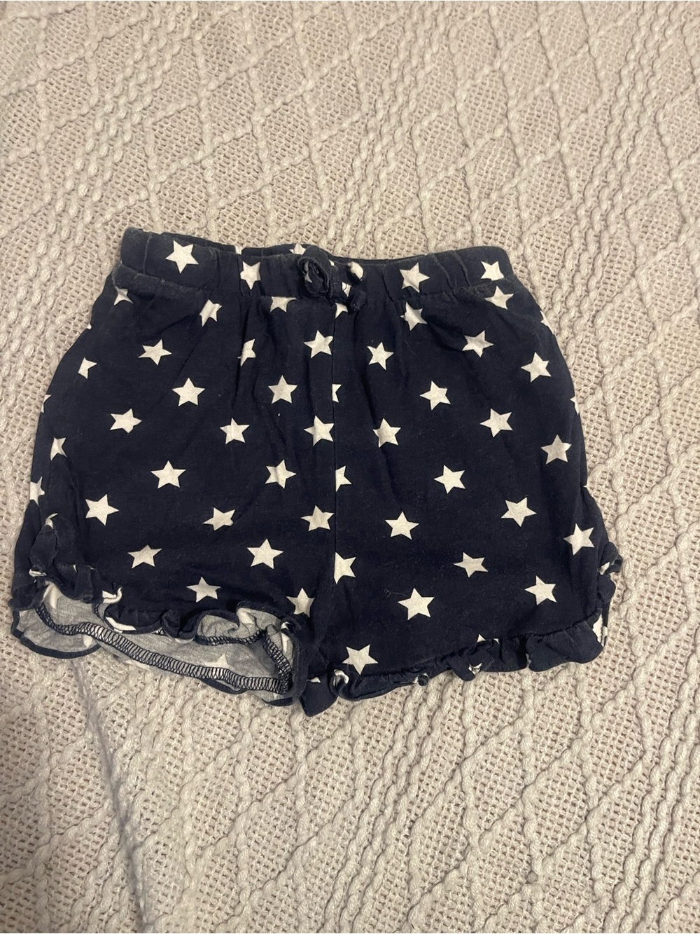 The Children's Place Navy Star Print Ruffle Shorts